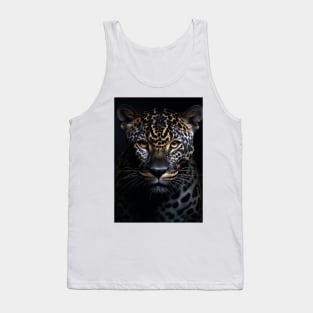 Mystical Black Leopard Gaze Tank Top